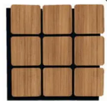 Réf TUR : Teak Carré Panel
