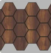 Réf TUR : Hamilton Panneau Mural Hexagon