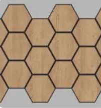 Réf TUR : Karina Panneau Mural Hexagon