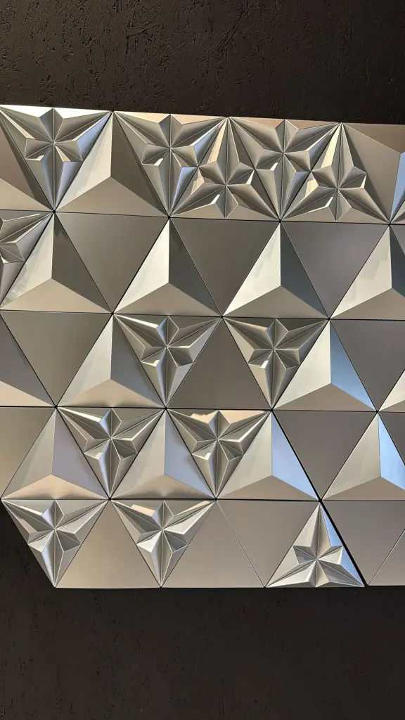 ASC-3DWall 3D Wanddesign Silver Tirangle