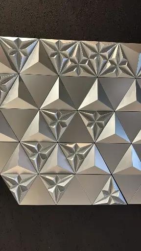 ASC-3DWall 3D Wanddesign Silver cone