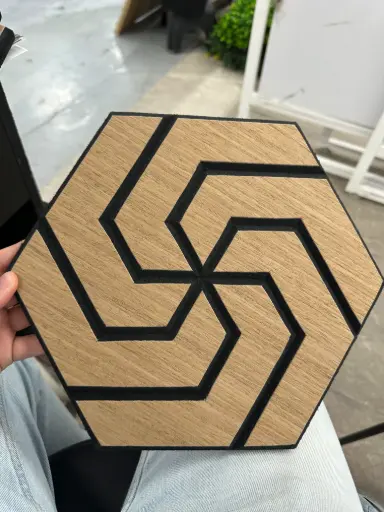 [TURBINE #16] Réf CH : HEXALINE #13 Siner Oak Hexagonal Wall panel 12mm